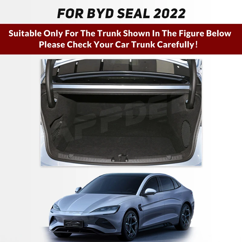 Auto Full Coverage Trunk Mat For BYD SEAL 2022 Anti-Dirty Car Boot Cover Pad Cargo Liner Interior Protector Accessories