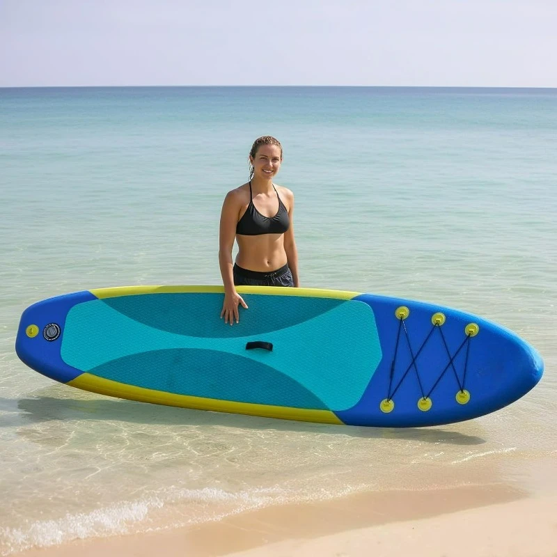Non-slip inflatable stand-up paddleboard: compact, sturdy and practical, ideal for casual coastal outings