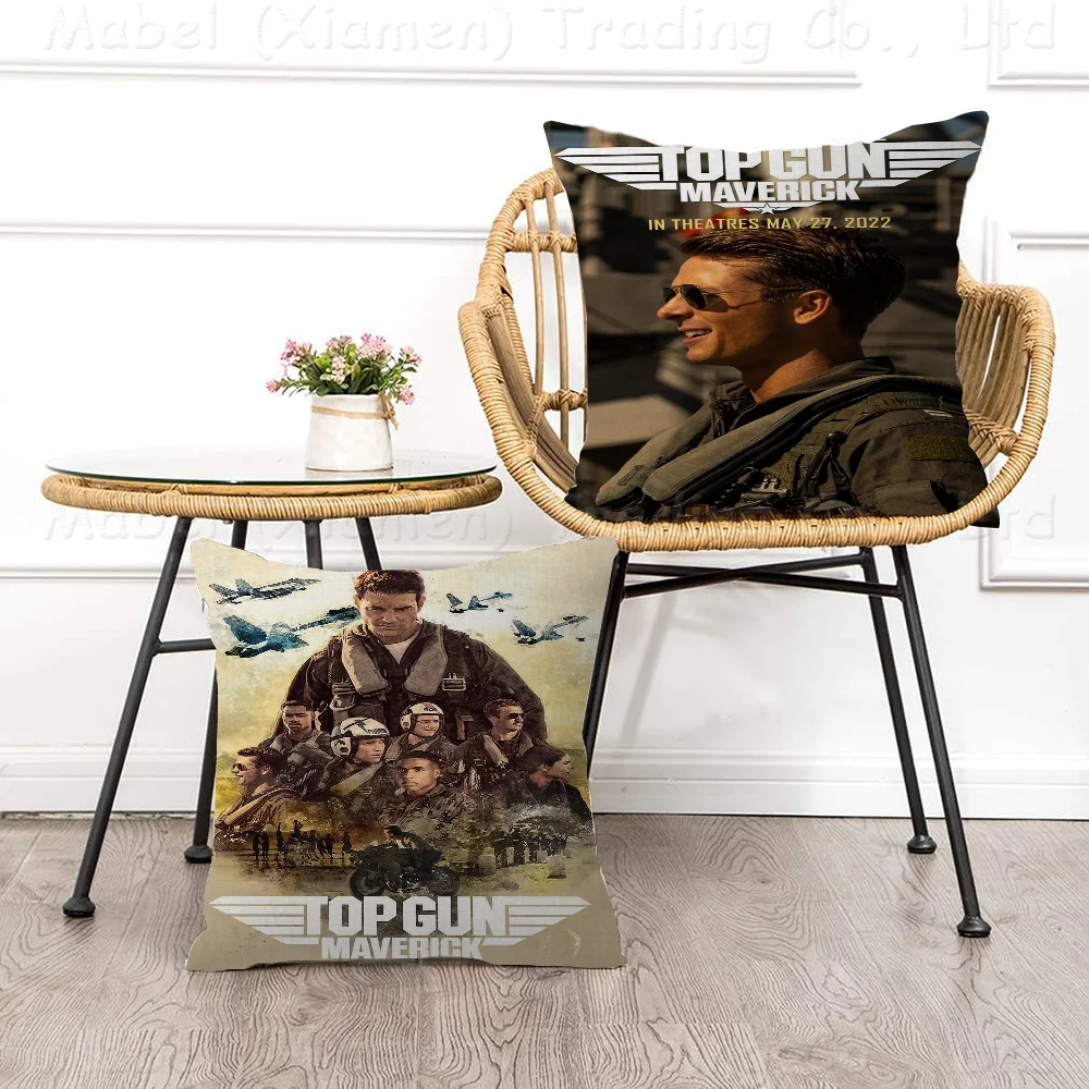 Top Gun Maverick 2022 New Movie Pillow Covers Cartoon Sofa Decorative Home Double-sided Printing Short Plush Cute Cushion Cover