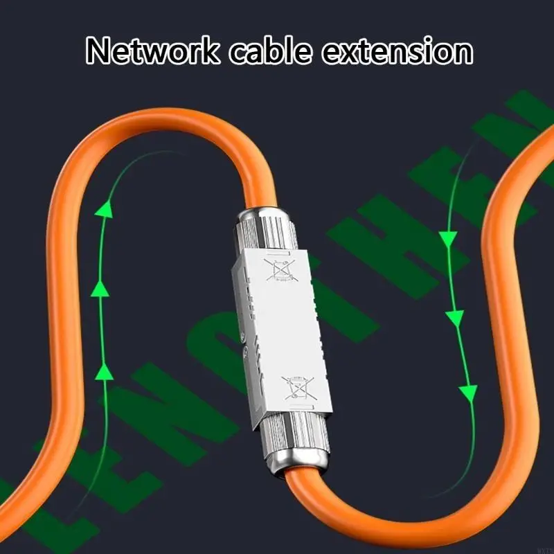

Shielded RJ45 Coupler Ethernet Cable Extender Connectors Compatible for Cat7/Cat6A Cables, Not Required Crimping Tool