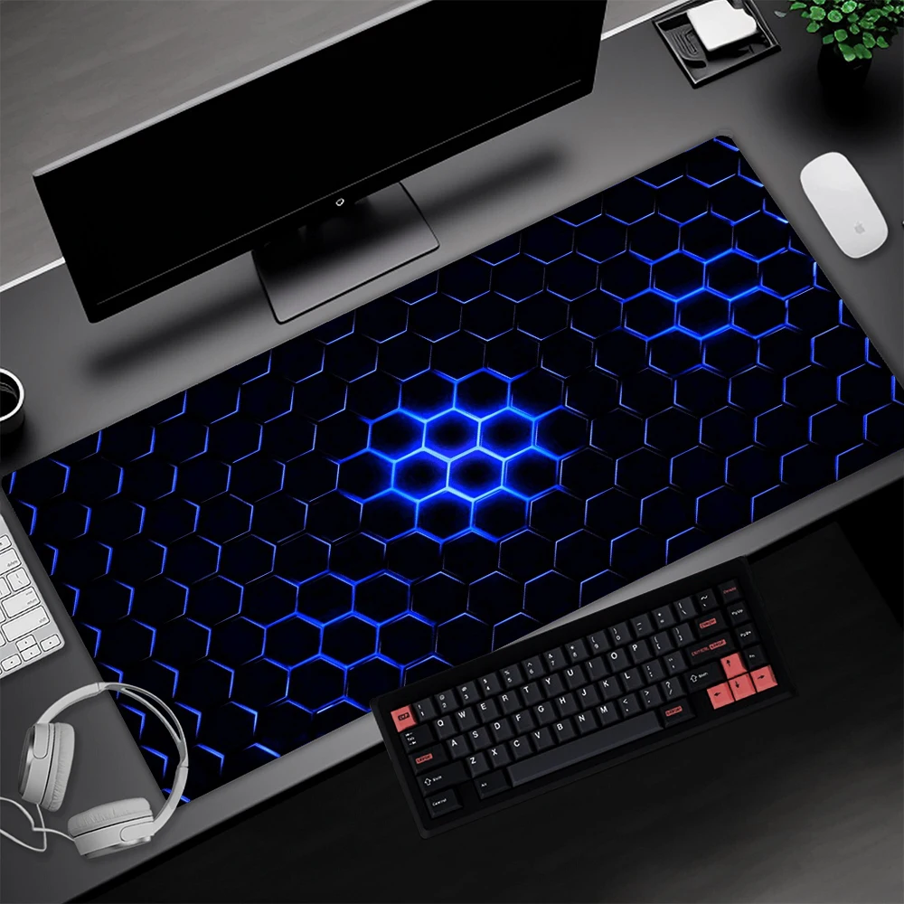 Gamer Big Mousepad e Mouse Pad, Configuração de jogos, Tapete de computador, Acessórios Desktop, 900x400, 100x50, 1200x600