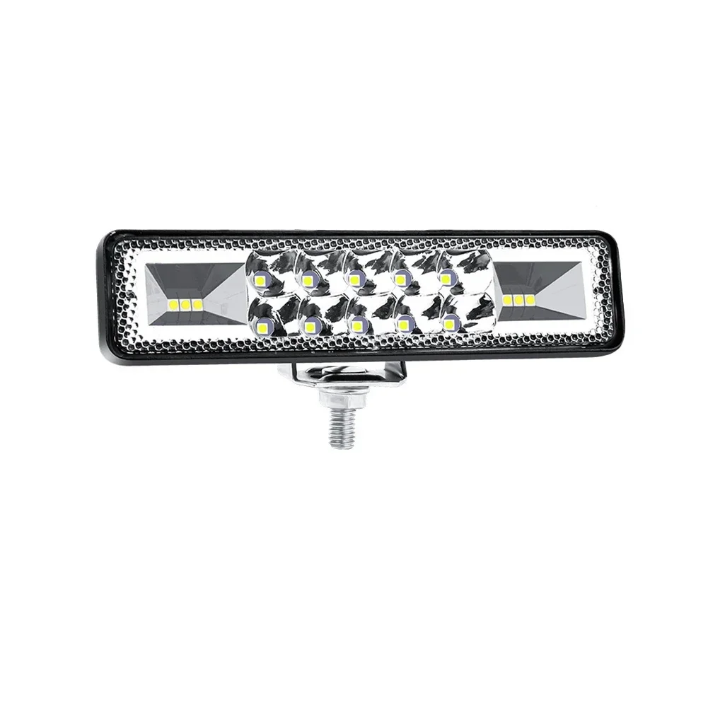 1 PC Car 16 LED Strobe Flash Work Light Bar White Yellow DC 12V-60V 48W 6500K-7500K For Offroad Universal Car Accessories