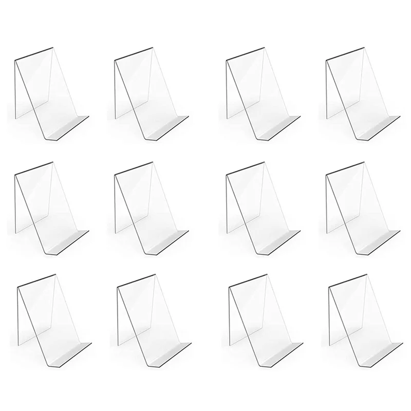 

ABVJ-12 Pack Акриловая подставка для книг, прозрачный мольберт для книг, акриловая подставка для книг, держатель для демонстрации комиксов, альбомов