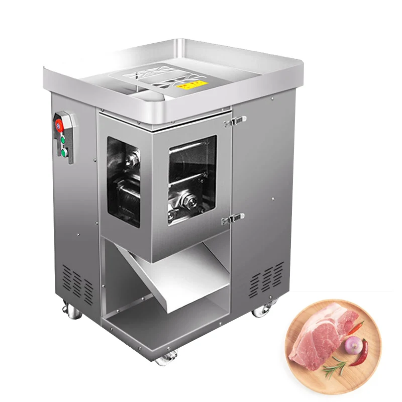 Vertical Commercial Meat Cutter Fresh Meat Vegetable Slices Cut Silk Cutter Machine Stainless Steel Meat Slicer