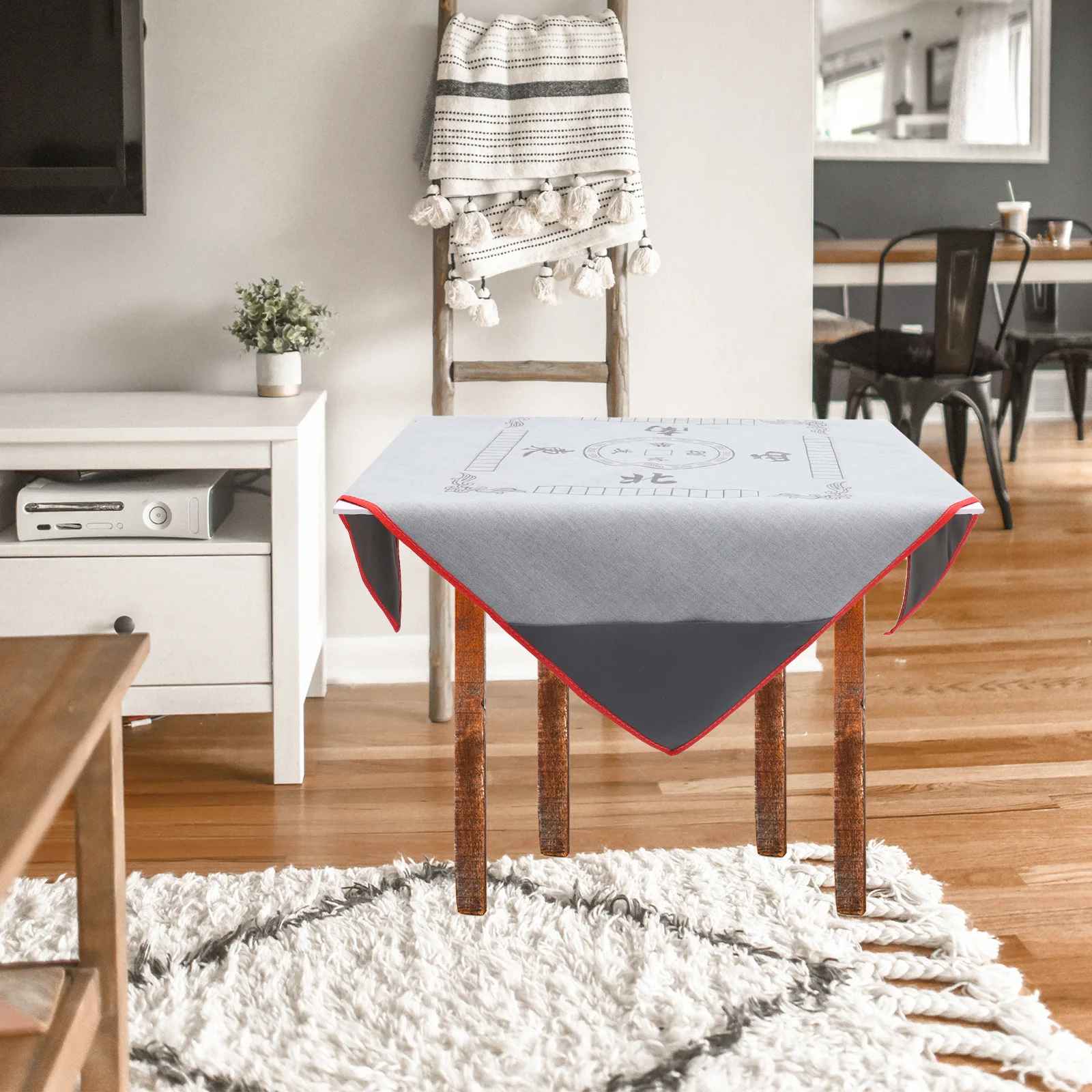 

Anti slip Mahjong Tablecloth 1m Grey Thick Home Use Mat Reduces Noise Protects Table Cards Racks Chips Accessories Storage Roll