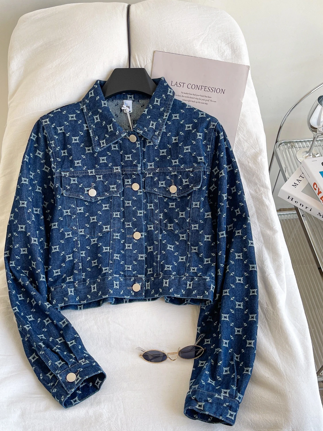 

Джинсовый джинсовый джинсовый тюнер Long Sve в стиле ретро, женский свободный крой, повседневная универсальная осенняя верхняя одежда, топ