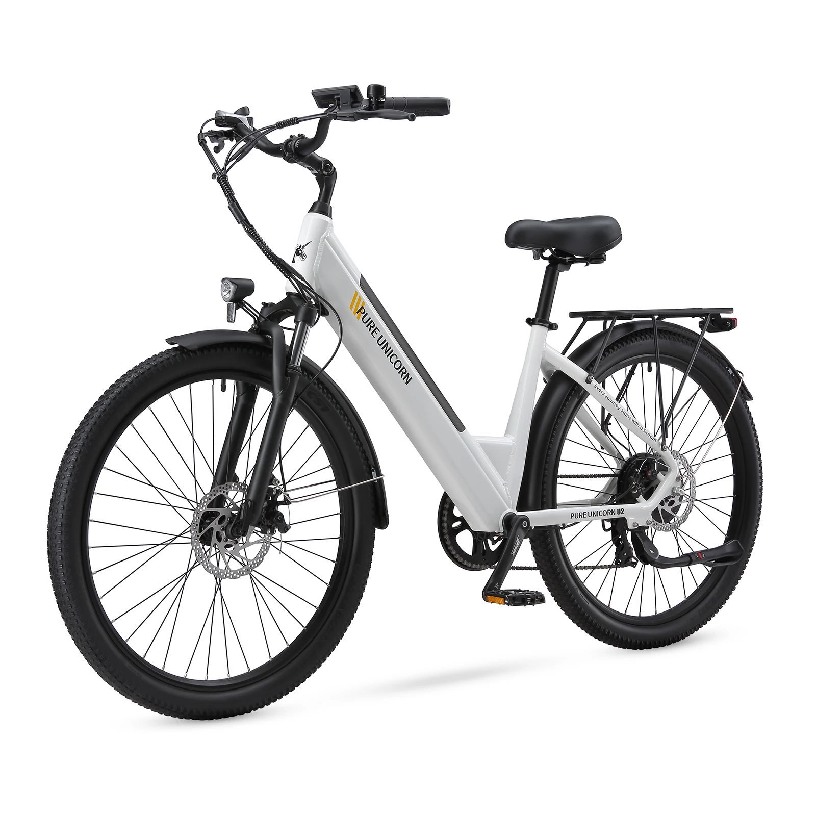 AliExpress PURE UNICORN U2 48V 750W 12.8Ah Electric Bike 27.5'' Aluminum Alloy Ebike Ladies 45KM/H Adult E Bike 60KM Electric City Bicycle
