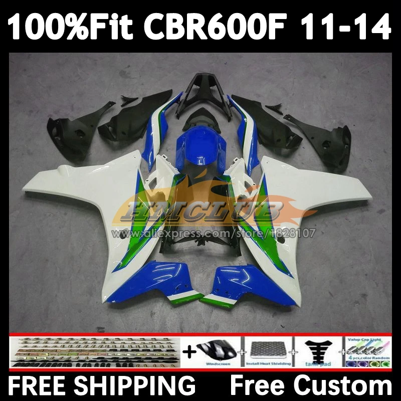 OEM Fairing For HONDA CBR 600 F 600F white glossy CBR600 F4i 54No.58 CBR600F 11 12 13 14 CBR600F4i 2011 2012 2013 2014 Injection