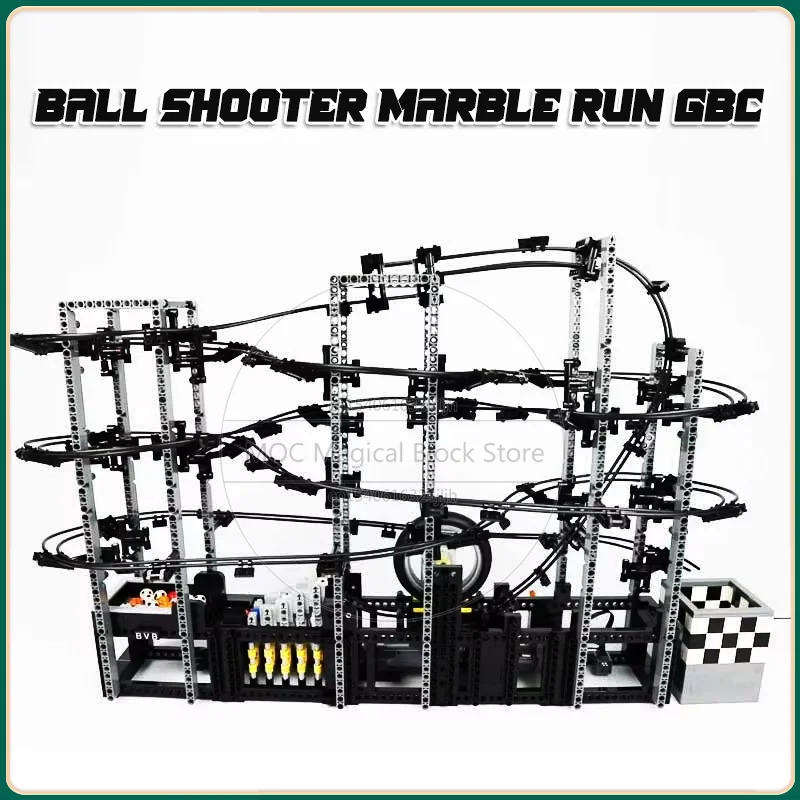 Creative GBC MOC Building Block Ball Shooter Marble Run Science Educational Technology Bricks Children's Toy Puzzle Model Gifts