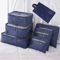 7 Pieces Set Travel Organizer Storage Bags Suitcase Packing Storage Cases Portable Luggage Organizer Clothe Shoe Tidy Pouch
