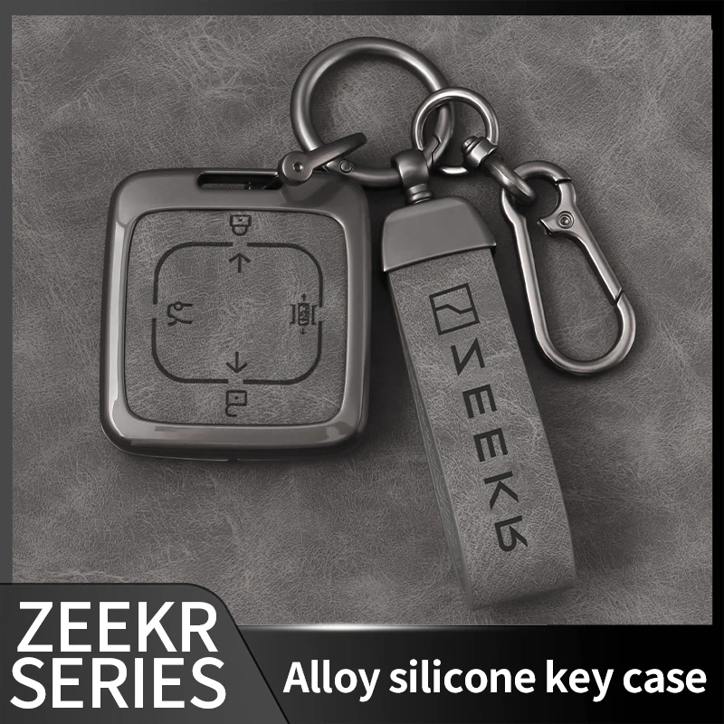Zinc Alloy Key Bag For ZEEKR Key Case Zeekr Key Shell Cover For Extremely Krypton 001 007 009 ZEEKR X Keychain Car Accessories