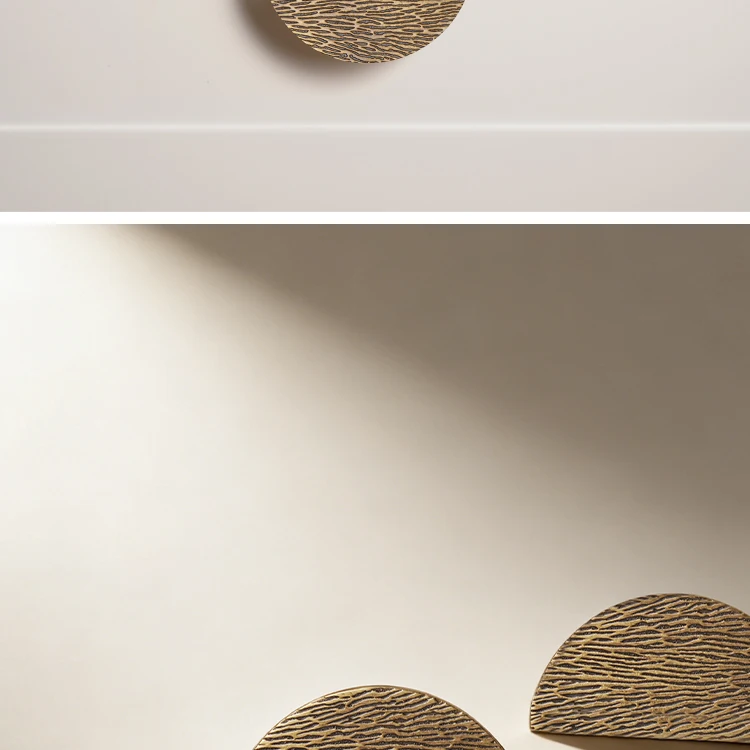 Dooroom Möbelgriffe aus massivem Messing, Retro-Textur-Design, halbrunde Schrank- und Schubladenknöpfe, Möbel- und Kleiderschrankgriff – Detail 10