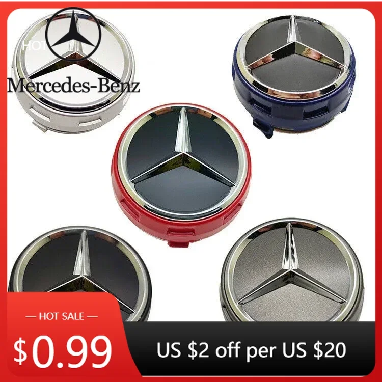 

Автомобильная наклейка, 4 шт., 75 мм, колпаки центральной ступицы колеса автомобиля, крышка для Mercedes Benz B/C/E/S Class A Class C200L GLC GLK CLA W166 W163 W221