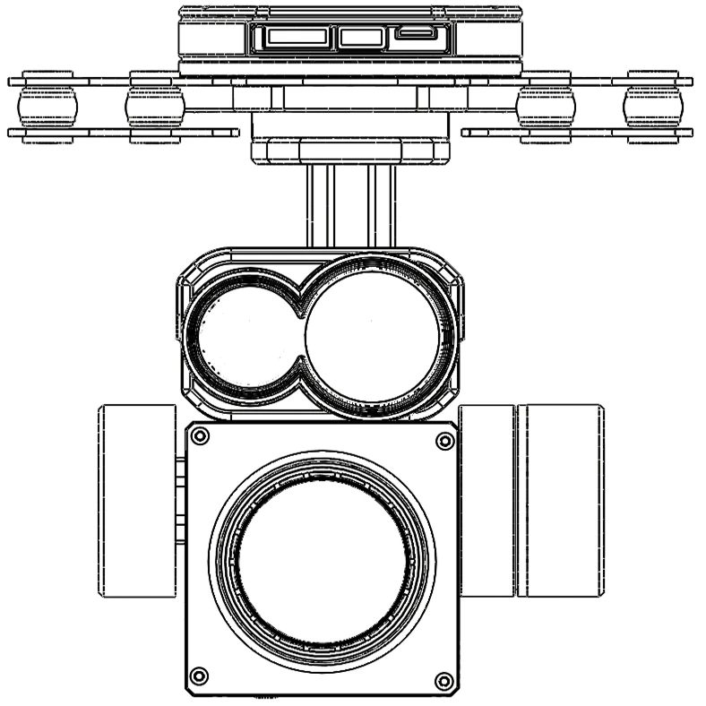 topotek 20x optical zoom gimbal camera with 2km laser rangefinder and gps location resolving for dji matrice drones