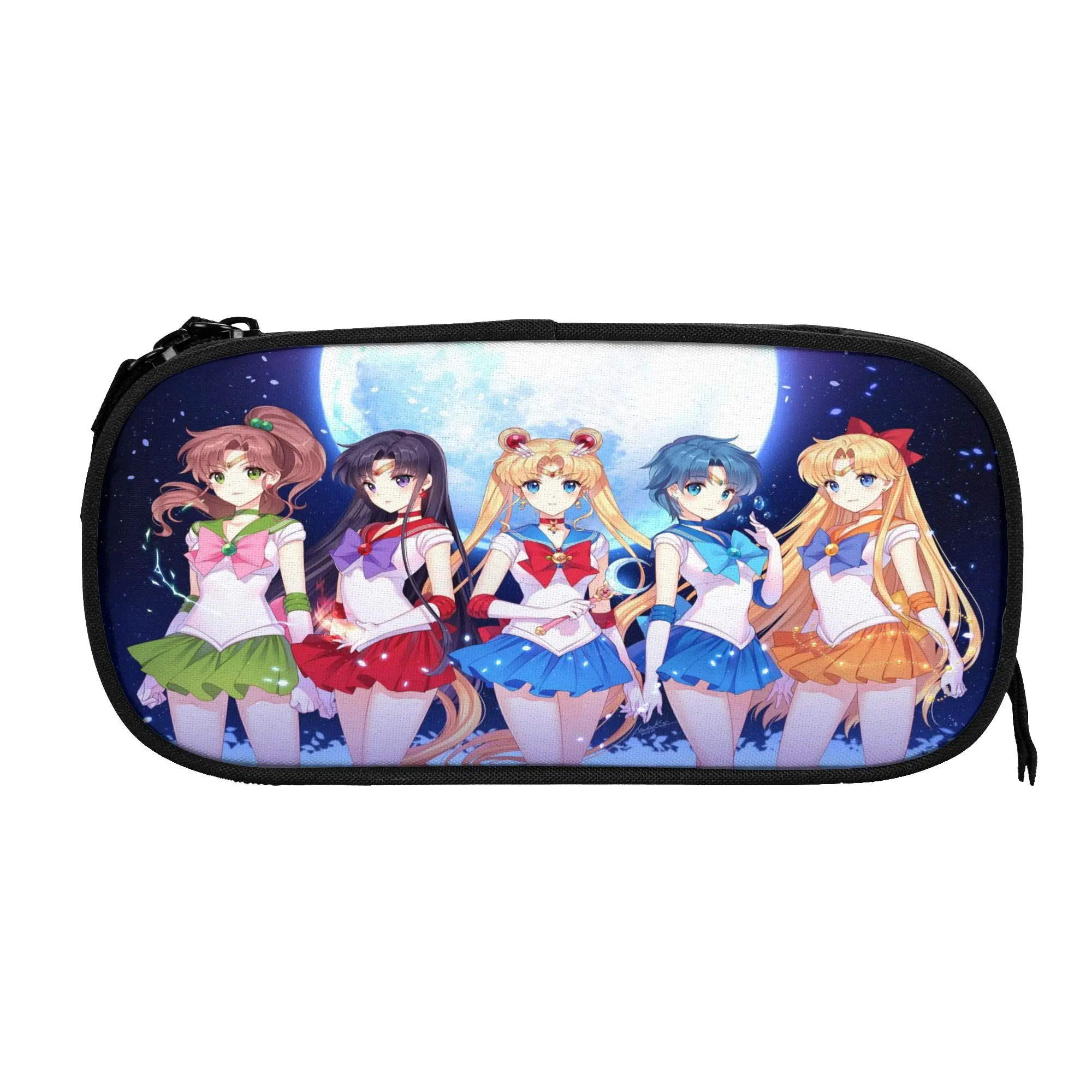 

Cartoon Moon Sailors Girls Pen Box Double Layer Large-capacity Office Accessories Pen Case Suprise Gift