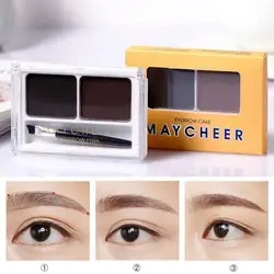 Eyeshadow Makeup 2 Color Waterproof Eyebrow Powder Eye Shadow Eye Brow Palette with Brush Eyebrow Enhancer Professional