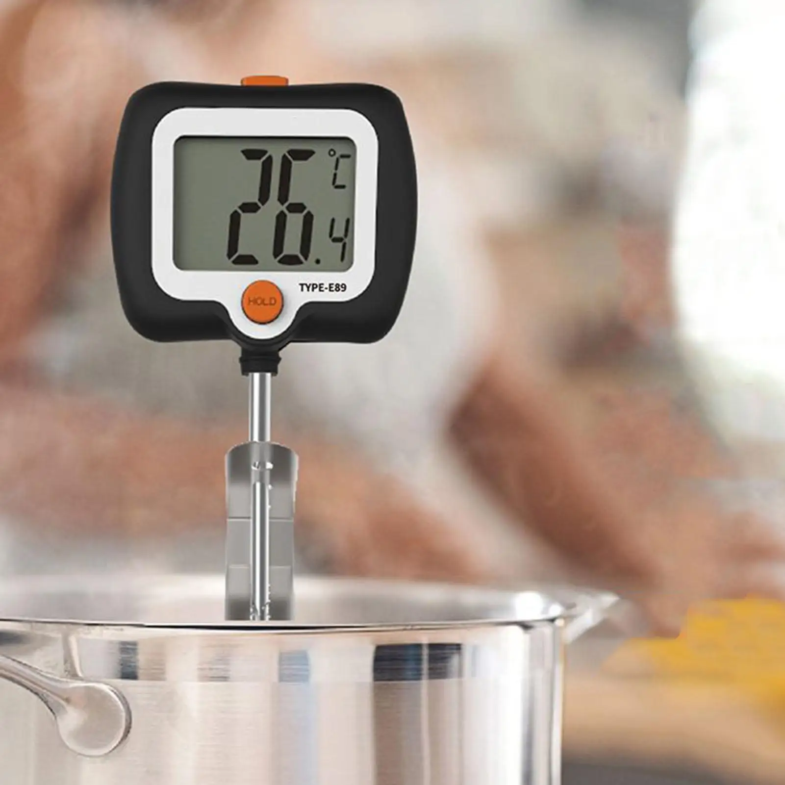 

Temperature Gauge For Cooking Long Probe Measuring Tool With Pot Clip Deep Fry Oil Temperature Gauge With Rotatable Display For