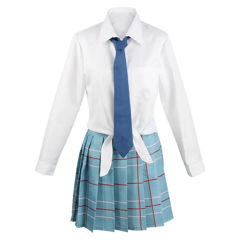 2025 11 Anime My Dress Up Darling Kitagawa Marin Kostum Cosplay Gaun Seragam Sekolah Wig Anting Setelan