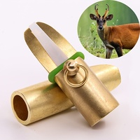 Multi-Purpose Brass Whistle for Ducks And Deer Double-Tone Whistle Mimicking The Calls of Wild Ducks & Deer for Survival Whistle