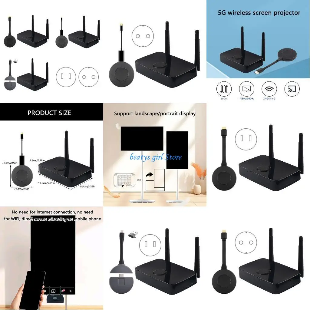 

C7AB Portable Wireless Transmitter & Receiver Easy to Use for Versatile Use