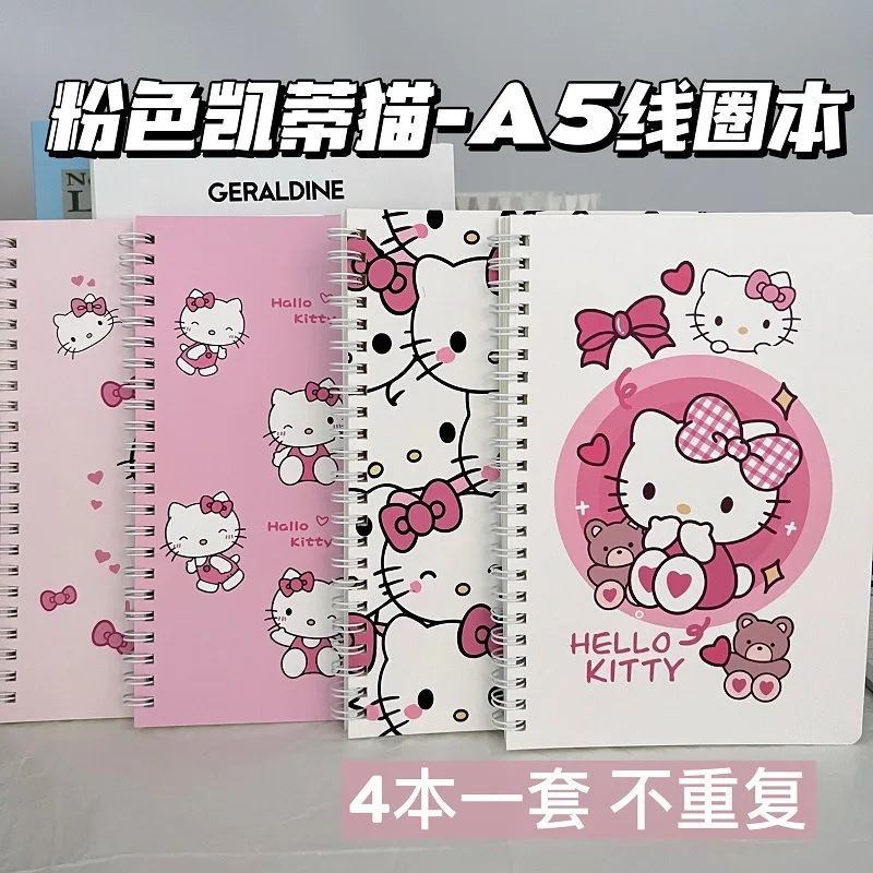 

Новинка, блокнот Sanrio Hello Kitty, Академия, студенческий блокнот, милая мультяшная бумага, горизонтальная линия, 5А, блокнот, Жесткий Чехол для девочек, Дневник для учебы