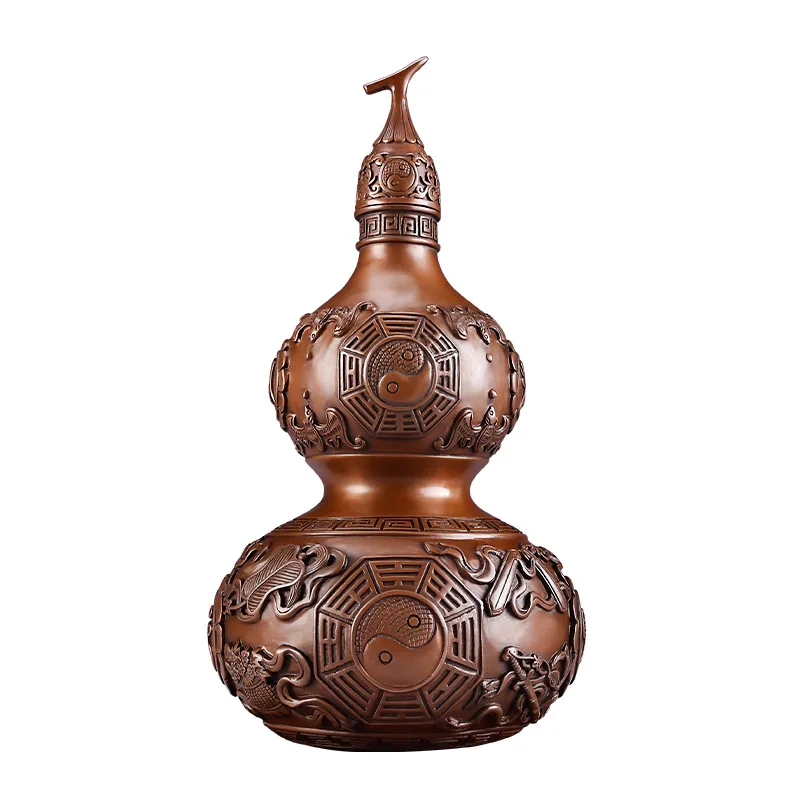 LMM copper gossip gourd ornament home living room office desktop crafts