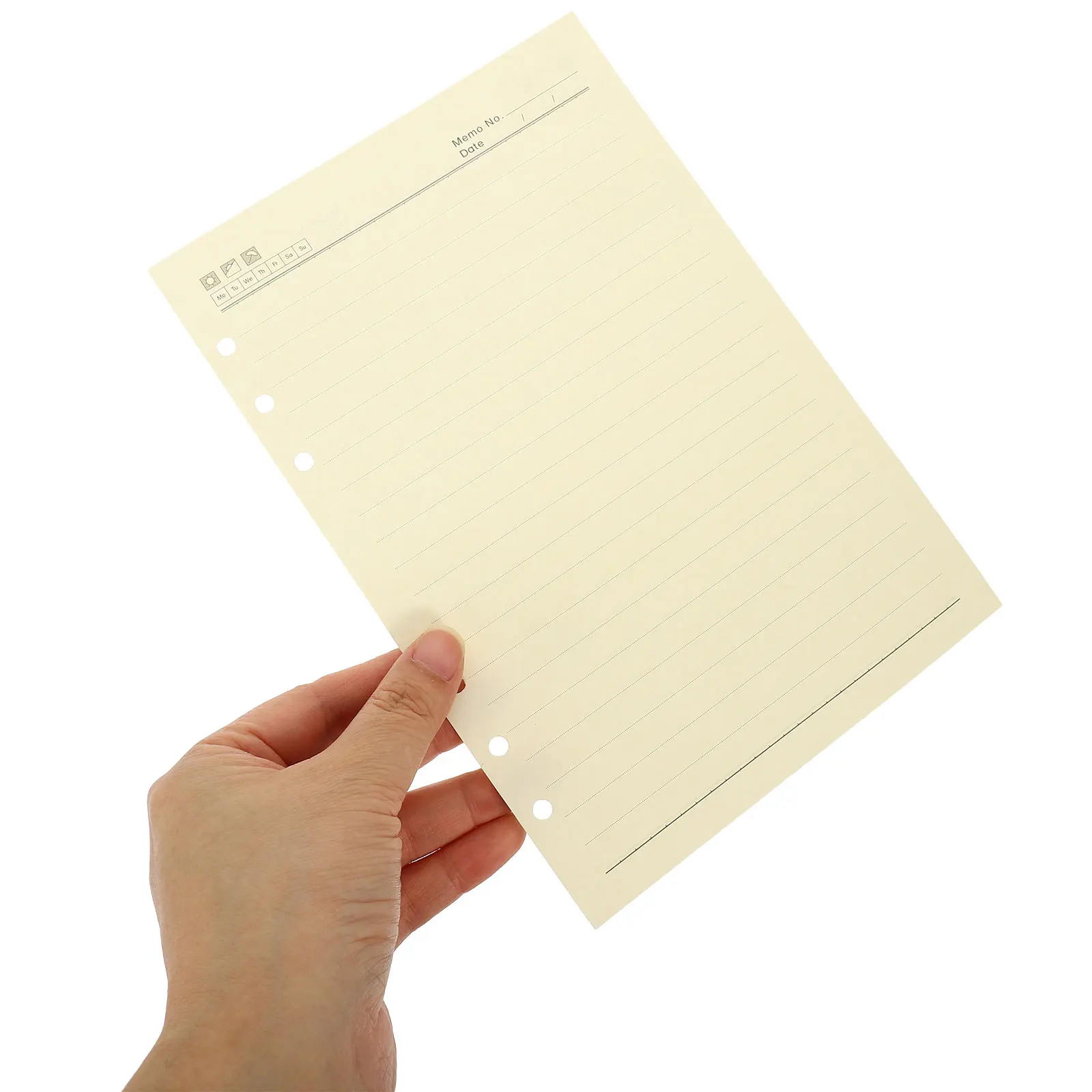60pcs A5 삽입 리필 용지 8 3x5 5 인치 루스 리프 종이 크림 노트 PlannerBinder 노트 리필 시트