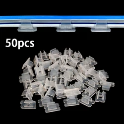 50Pcs 6*12MM LED Strip Fix Clips Connector For Fixing 2835 Neon Light 220V COB Plastic Buckle High Quality Flexible Accessories