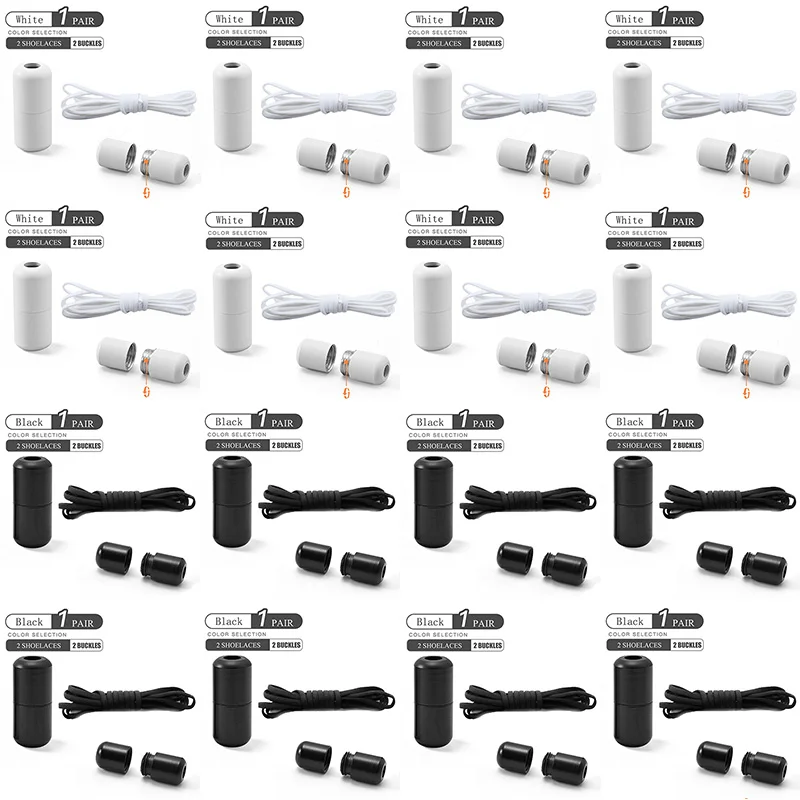 Elastische Geen Stropdas Schoenveters Halve Cirkel Veters Voor Kinderen En Volwassen Sneakers Schoenveter Quick Lui Metalen Slot Veters Schoen Strings