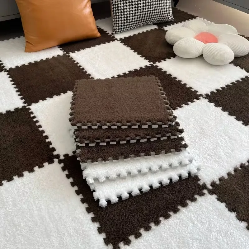 12/20 Piece Interlocking Floor Mats Non-Slip Easy Snap Together Installation Suitable for Living Rooms Kitchens and Bathrooms