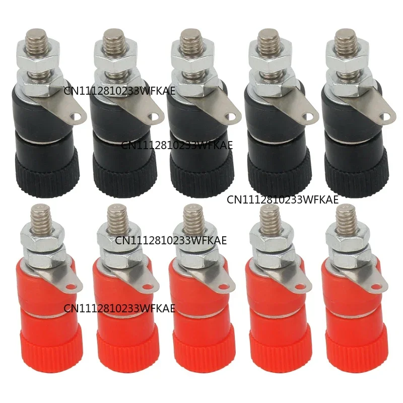 5Pcs 4mm Banana Socket Professional Binding Post Nut Banana Plug Jack Connector Nickel Plated