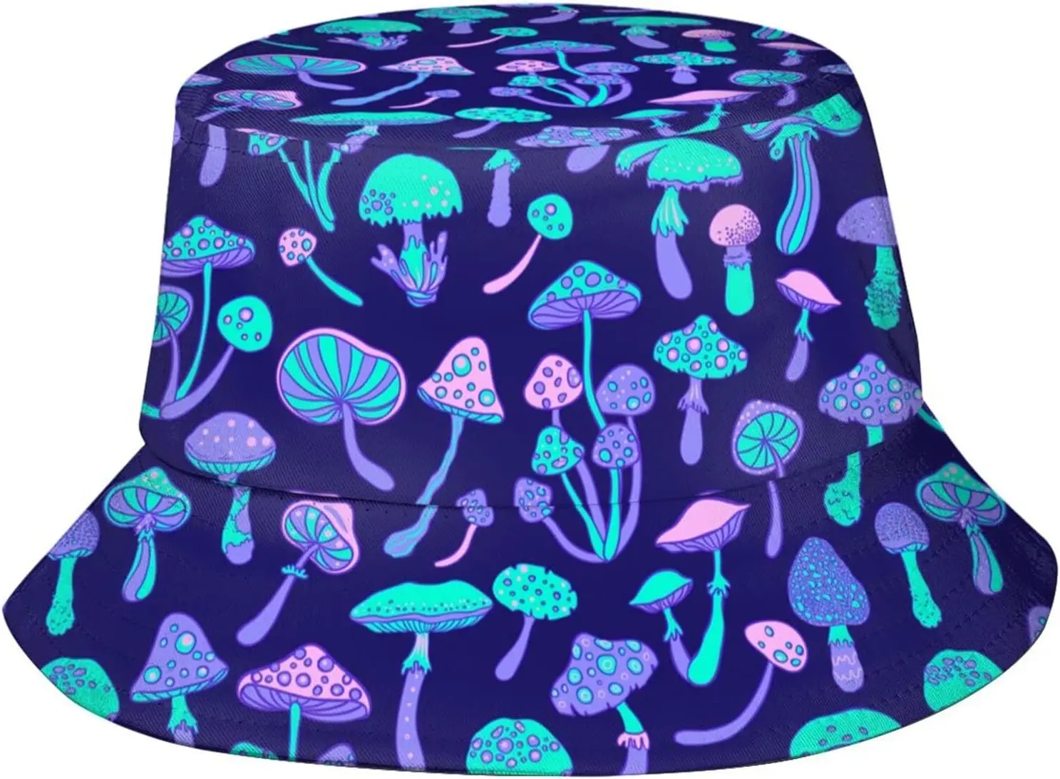 

Magic Mushrooms Bucket Hat Fashion Summer Beach Hat Fisherman Hat Packable Outdoor Travel Sun Cap