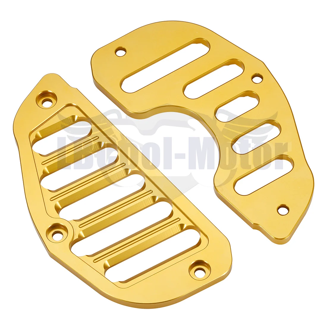 Juego de cubiertas de conducto de aluminio plateado/dorado para YAMAHA V-max1200, 1986-2007, 1987, 1988, 1989, 1990, 1991, 1992, 1993, 1994, 1995,