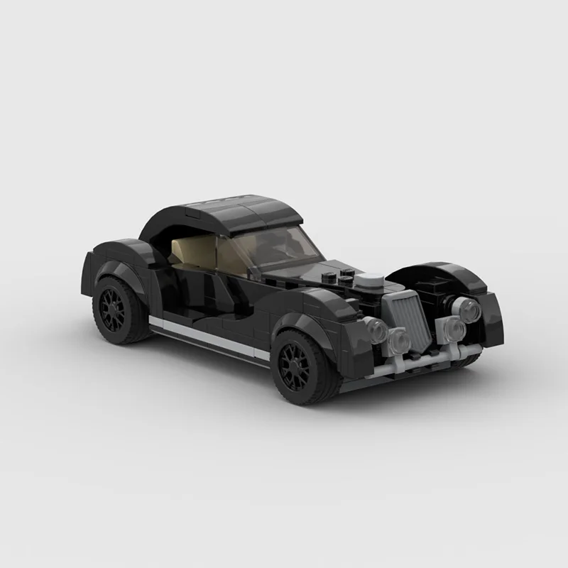 Building Block Model DIY Kids Assembly Toys Boys Birthday Gift MOC Creative Retro Vintage Car Set Nostalgic Classic Black Sedan