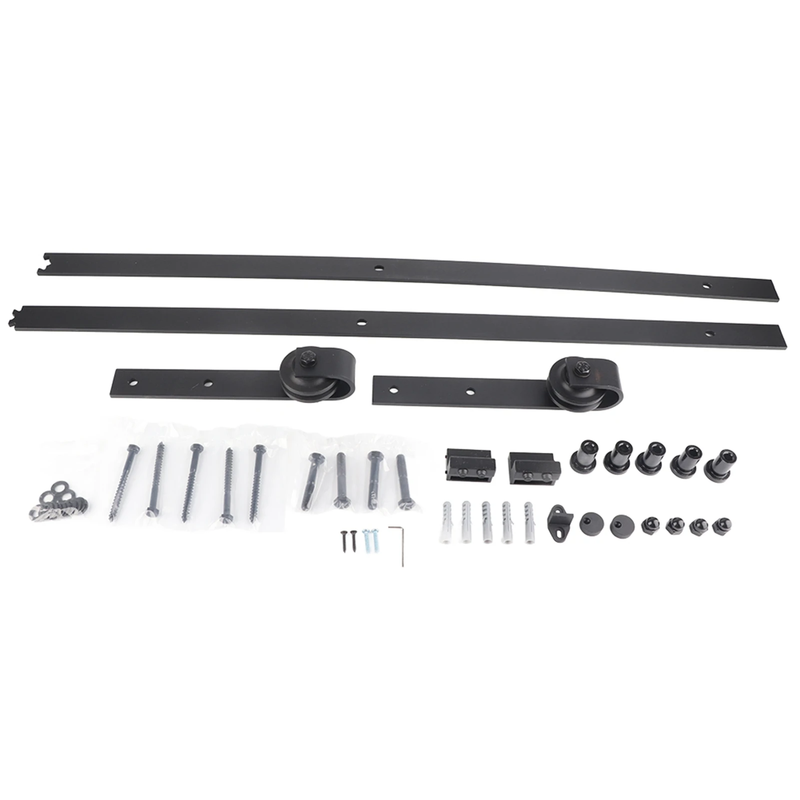 

6.6FT Modern Sliding Barn Door Closet Hardware Track System Unit for Single Wooden Door
