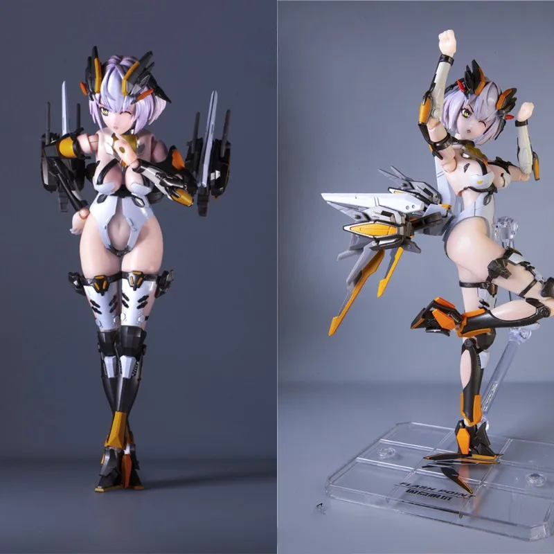 ในสต็อกจุดวาบไฟรุ่นเล่น 1/12 ขนาด 16003 Mech ตุ๊กตา Hana เปลี่ยนได้ Face Shape ชุดอะนิเมะ Action Figures ของเล่น