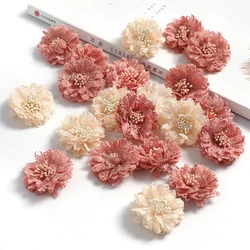 5Pcs Artificial Flowers Fake Flowers for Home Room Decor Wedding Marriage Decora Supplies DIY Craft Wreath Scrapbook Accessories