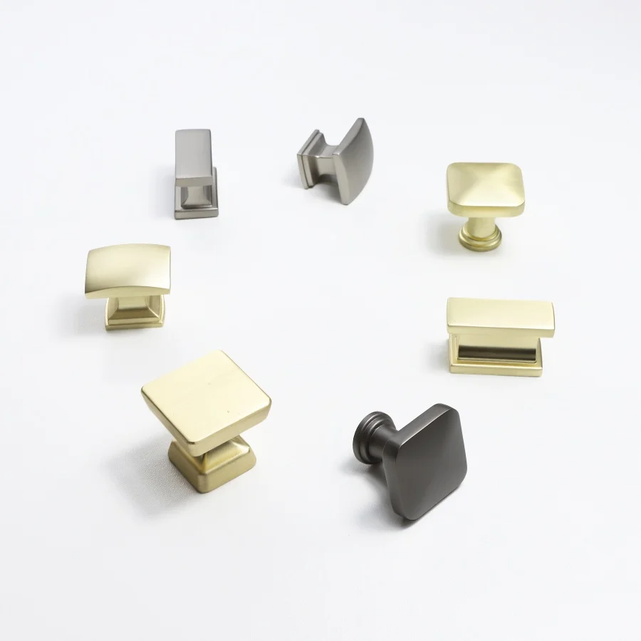 Modern Simple Drawer Small Knobs Multiple Funiture Cabinet Handles Wardrobe Pulls Square Cupboard Door Knobs