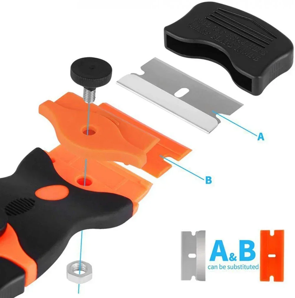 Glass Squeegee Scraper Window Cleaner Cleaning Tools Clean Glass Windowss De-icing Car Wrap Scrape Off Ceramic Glue Home Garden - view 2
