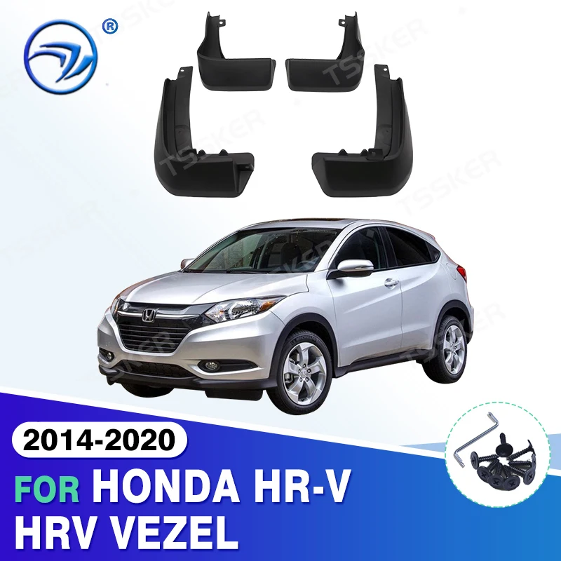 Set Mud Flap Flaps For HONDA HR-V HRV VEZEL 2014 - 2020 Mudflaps Splash Guards Front Rear Mudguards 2014 15 16 17 18 19 2020