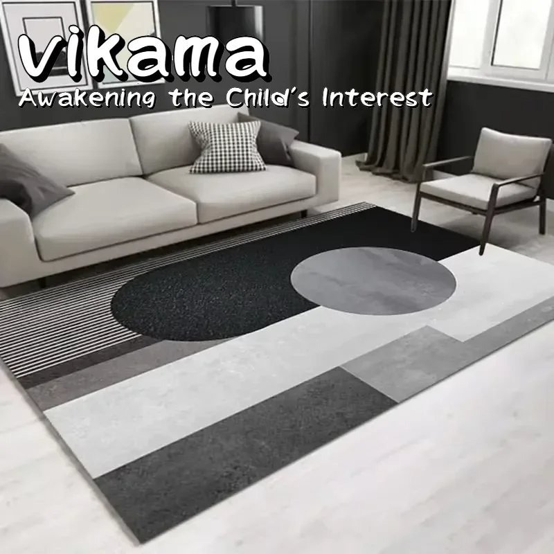 

VIKAMA новый скандинавский легкий роскошный ковер для спальни, удобный нескользящий мягкий приятный для кожи полный коврик для украшения дома