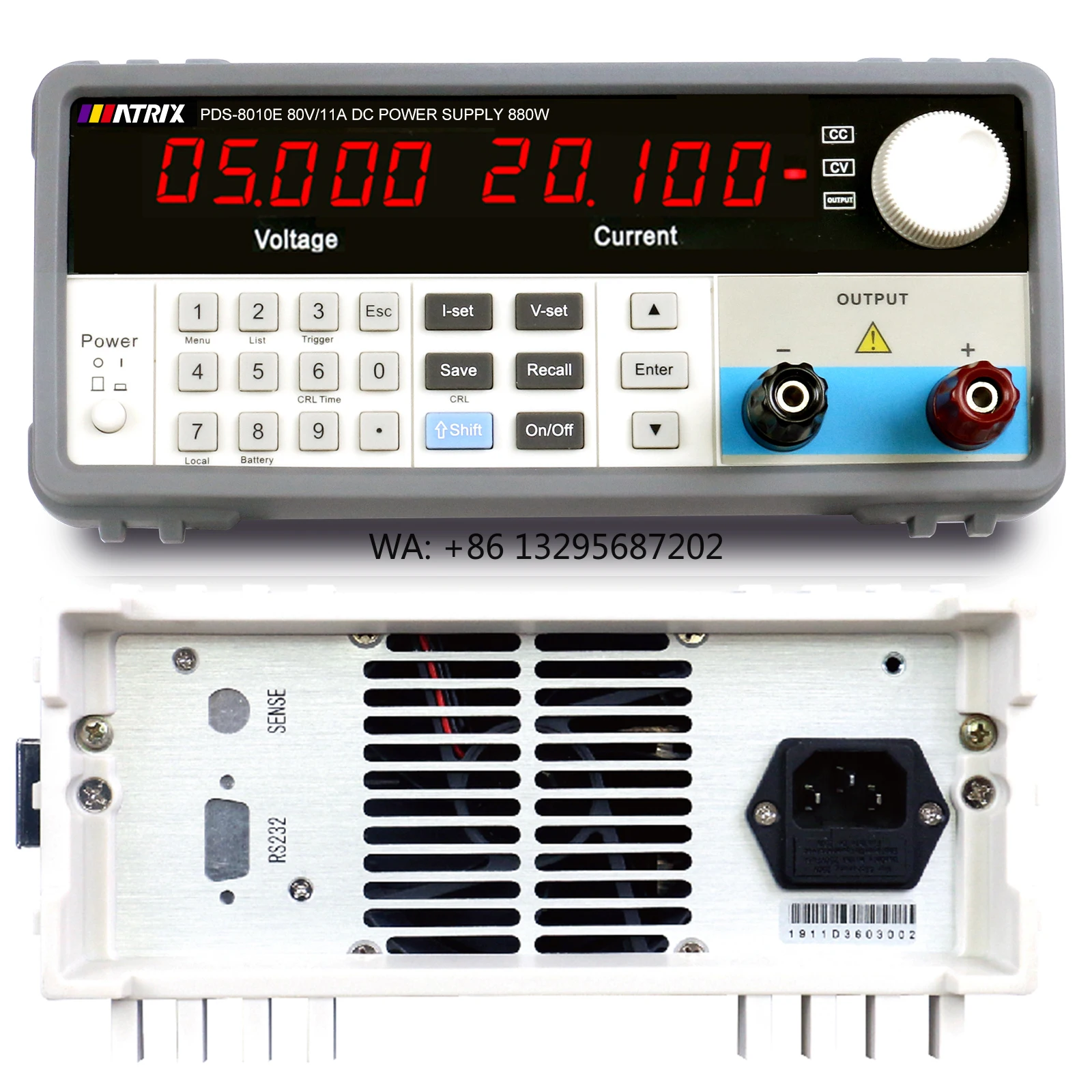 

80V 11A 880W lightweight and compact adjustable regulated DC switching power supply for experimental teaching