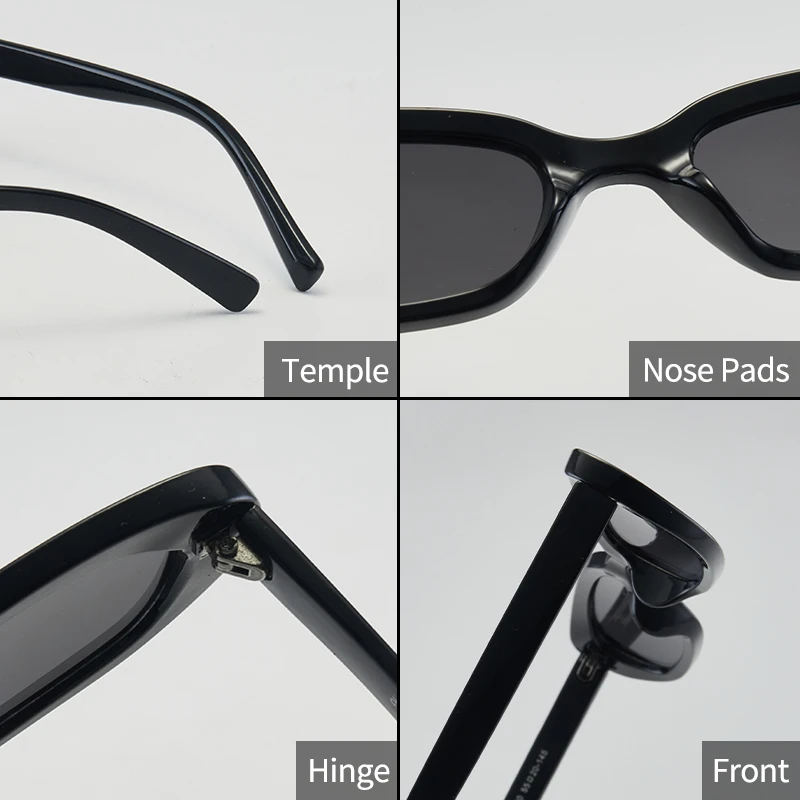 1 Stück Modische Unisex-Brille, Neuer Trendiger Kleiner Quadratischer Rahmen, Y2K Musikfestival Persönlichkeit, Cooler Street-Style Geschenkbrille – Detail 5