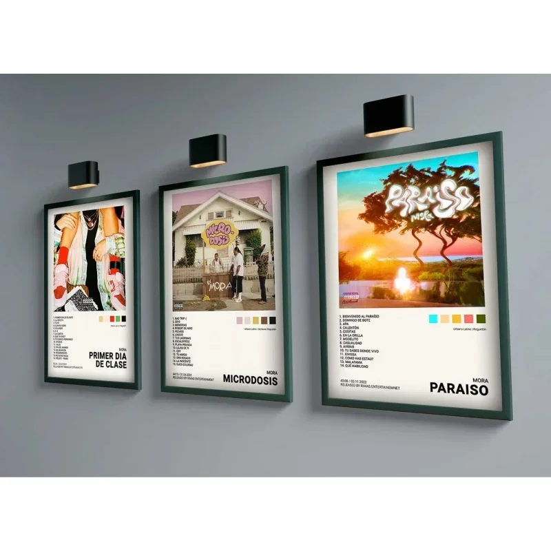 Nueva póster de rapero Pop, arte de pared, álbum de música, Mora Hai Paraiso, microdosis HD, aceite sobre lienzo, decoración del hogar, sala de estar y dormitorio, regalo