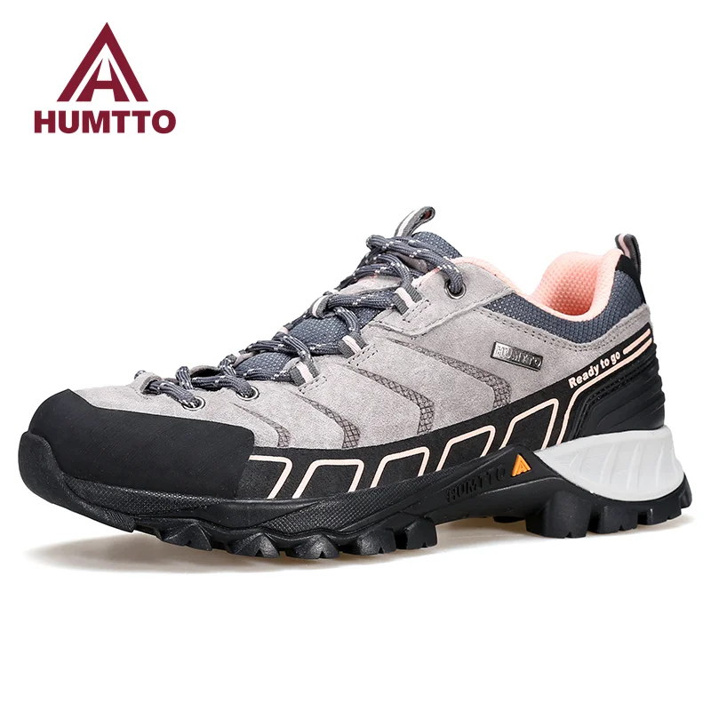 HUMTTO Waterproof Hiking Shoes Woman Leather Shoes for Women Sports Luxury Designer Outdoor Climbing Trekking Womens Sneakers