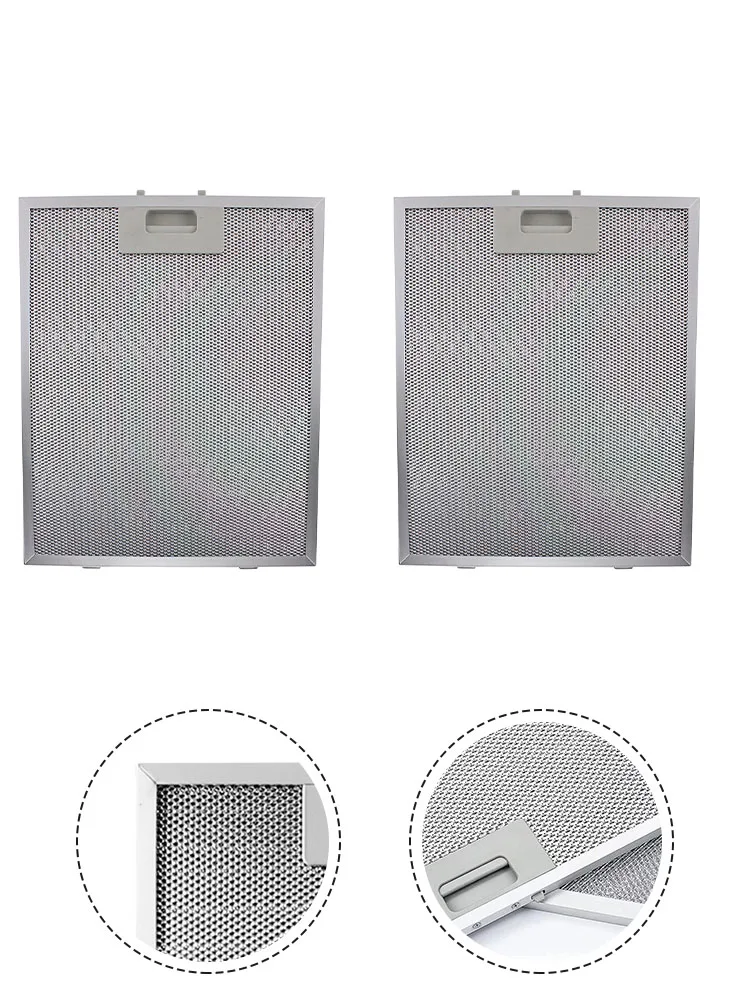 2Pcs Cooker Hood Filters Metal Mesh Extractor Ventilation Aluminium Aspirator Vent Filter 320 X 260mm