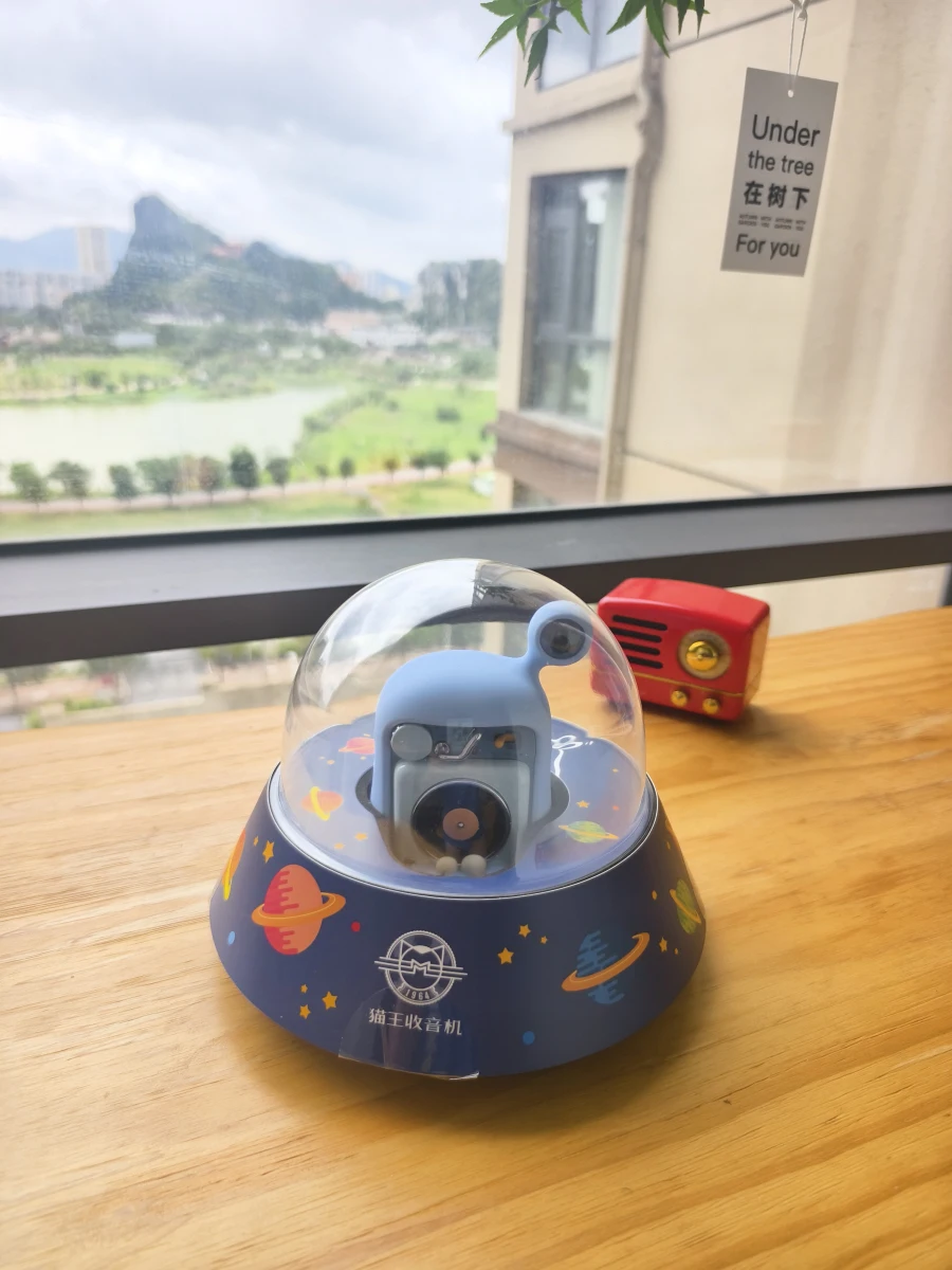 MUZEN B612 Atomic Phonograph Bluetooth Wireless Speaker Childlike Heart Blue ET UFO Packaging Portable Mini Metal Music Player