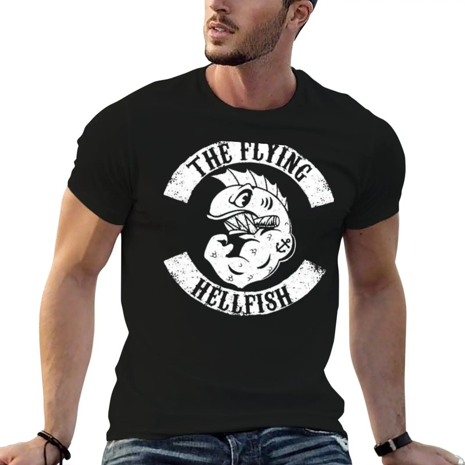 

man shirts prints t T-Shirt t man t with luxury for the Flying shirts Hellfish shirt Hellfish Flying cotton