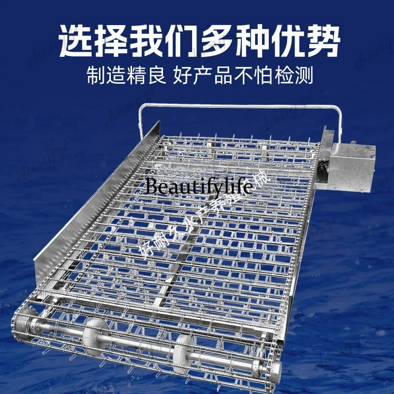 Water grass rolling machine Crab pond Shrimp pond Automatic water grass cleaning machine River mowing boat Water grass harvester