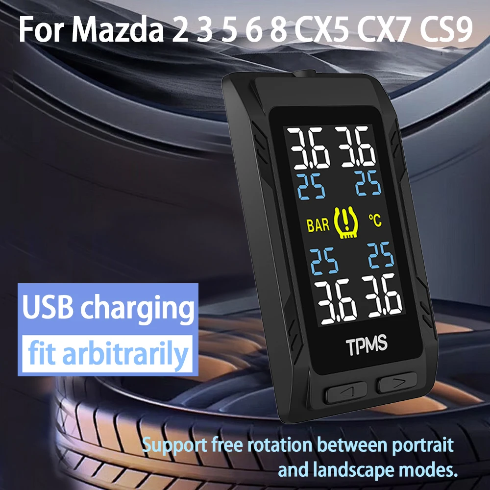 

Система контроля давления в шинах TPMS, сигнализация безопасности давления в реальном времени для Mazda 2 3 5 6 8 CX4 CX5 CX7 CS9, автомобильные аксессуары